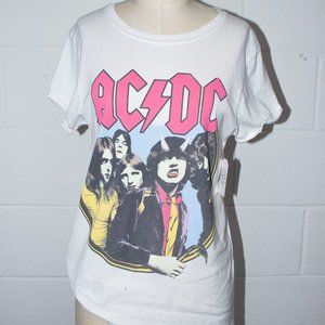 AC/DC Highway To Hell White Fitted T-Shirt
